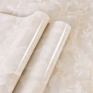 Cream White Marble Removable Peel-and-Stick Wallpaper, Waterproof Self-Adhesive Contact Paper for Kitchen Countertops, Household Items Decor & Home Decor Ideas Backsplash Covering