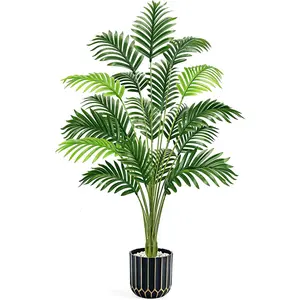 Der Rose 44" Fake Palm Tree Artificial Tree Faux Plant for Indoor and Outdoor Home Office Living Room Porch and Balcony Decor
