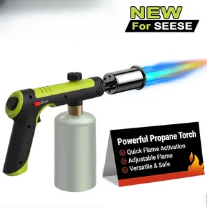 Powerful Propane Torch (Propane Tank Not Included),Culinary Propane Torch Lighter, Adjustable Blow Torch for Sous Vide Searing Steak, BBQ