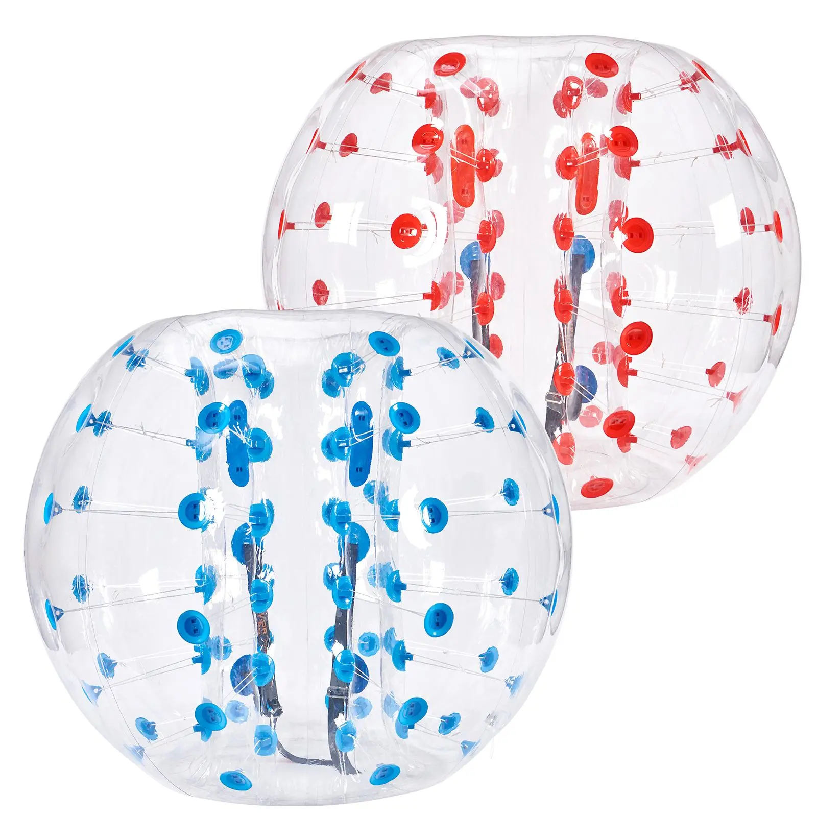 【summerfinds】VEVOR Inflatable Bumper Balls 2-Pack, 5FT/1.5M Body Sumo Zorb Balls for Teen & Adult, 0.8mm Thick PVC Human Hamster Bubble Balls for Outdoor Team Gaming Play, Bumper Bopper Toys for Garden, Yard, Park