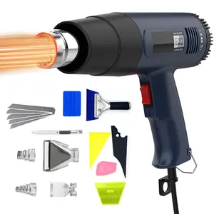 Heat Gun Set for Vinyl Wrap, Car Wrap Kit for Window Tint, Include Heat Gun, Plastic Felt Squeegees,Scraper Tool Kits for Car Film Installation