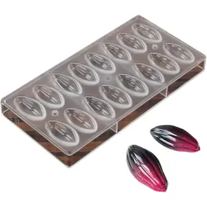 Polycarbonate Chocolate Mold DIY Candy Mould Clear Hard Plastic Bakeware Pastry Tools (19399)