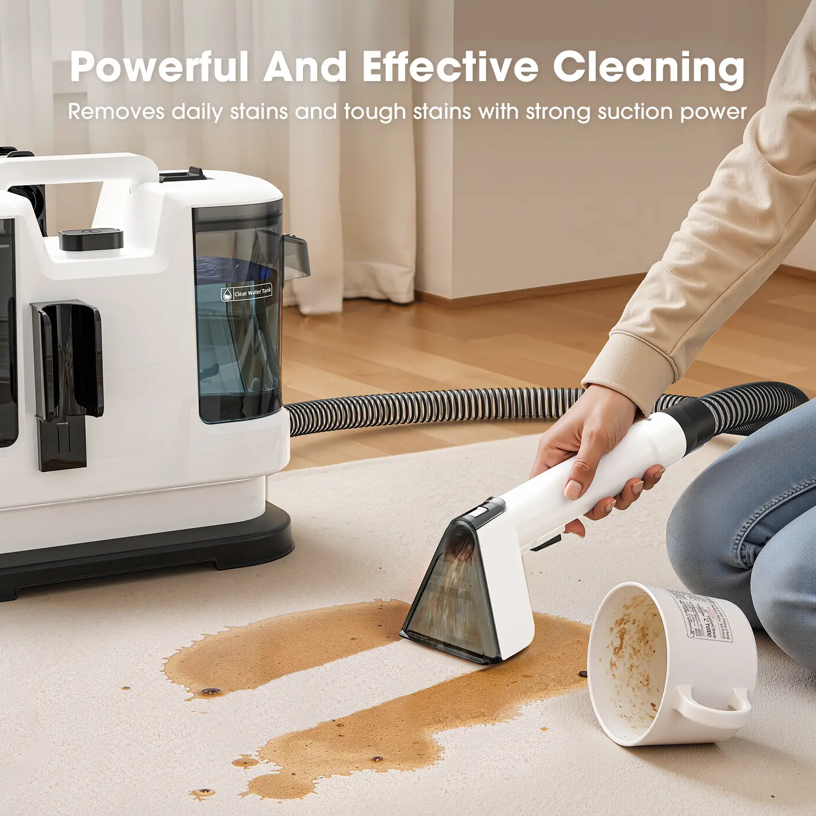 Fabric Cleaner Machine – Deep Clean Your Sofa, Carpet & More Multi Surface Vacuum Home Cleaning Tool