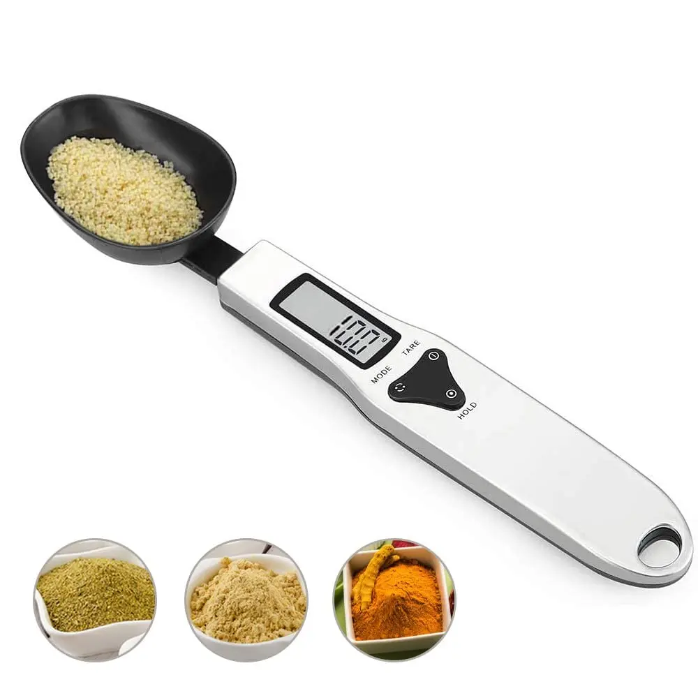 Digital Kitchen Electronic Measuring Spoon Scale, Stainless Steel & Plastic Metal Measuring Utensils for Kitchen Use