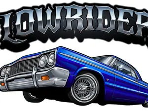 Blue Lowrider - UVDTF Wrap for cups/hard surfaces sticker