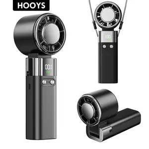 HOOYS ice fan Portable Handheld High Speed Fan 100 Adjustable Levels Foldable for Summer Travel Vacation Essentials& Outdoor Activities cool fan 2026NEW