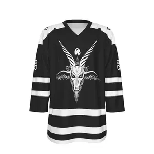 Baphomet V.2 Unisex V-neck Hockey Jersey, Trendy Hockey Jersey 2025, As Gift