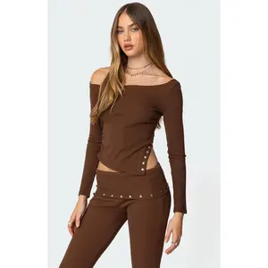 Edikted Women's Aries Studded Asymmetric Top