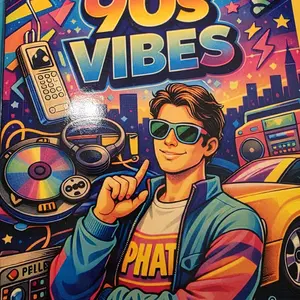 90s Vibes Retro Composition Notebook