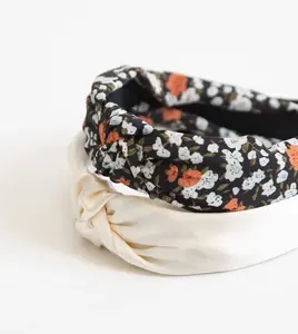 Spring Headband Women Headbands Cute Headband Floral Headband, Sating Knotted Headband, Custom Headband, Folklore Headband, Headband Set