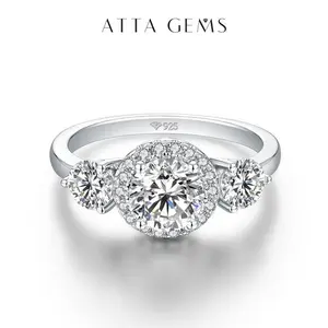 Elegant 3-Stone Multicolor Synthetic Moissanite Ring, D Color, VVS1 Clarity, for Women — Anniversary Gift, Wedding Band, Luxury Jewelry (R027)