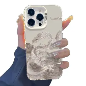 Crystal Snake iPhone Case 2025 Snake Year Limited Edition Color Silver for iPhone 17 16 Pro 15 XS Max SOOCOL Design