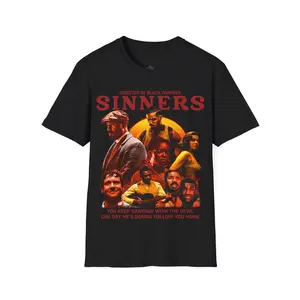 SINNERS T-SHIRT #39 - 138% Polyester, Machine Washable, Stylish Crewneck for Summer & Father's Day