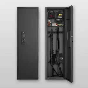 SLATE Wall-Mounted Safe – Passcode & Key Access – Secure Storage for Gear & Valuables – Clean Hidden Design for Home, Office, Closet - Black