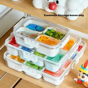 Gift Choice of 2026  Easter Must-Have: Durable & Easy-to-Clean Toy Box, Multi-Compartment Serving Tray for Holiday Gatherings Multipurpose Divided with Lid