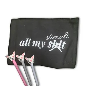 Stimuli Pouch + Pens | funny pouch | aba pouch | BCBA| ABA Therapy Gifts | BCBA | aba therapist pouch| behavior analyst | rbt | bcaba |study