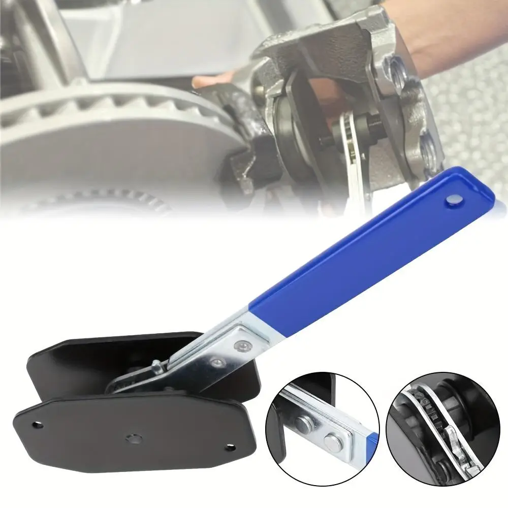 Brake Caliper Press Tool, 360 Degree Adjustable Wrench with 2 Steel Plates, Professional Hand Tool for Car Repairing