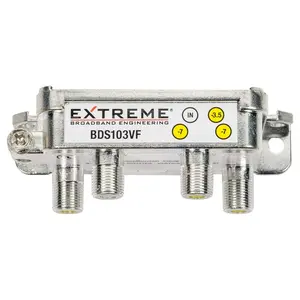 Extreme Broadband BDS103VF 3-Way Digital Vertical Splitter -RG6 Coaxial Splitter
