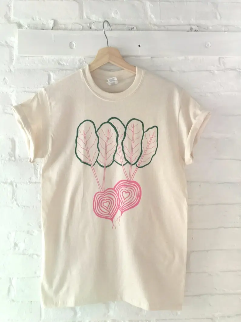 Beet Shirt, Graphic Tee, Vegetable Screen Print Shirt, Clothing Foodie Gift