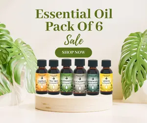 100% Pure Essential Oil Pack of 6 - Orange, Lemon, Tea Tree, Eucalyptus, Rosemary and Peppermint - Healthcare bodyoil