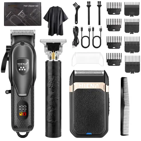 Men's Electric Shaver Set Clipper with LED Display, USB Rechargeable, Cordless Rechargeable Shaver, 7000 Speed, Home Grooming & Salon Use, Perfect Gift for Men, Beard Hair Shaver, Rechargeable Shaver Kit, Rechargeable Shaver Machine