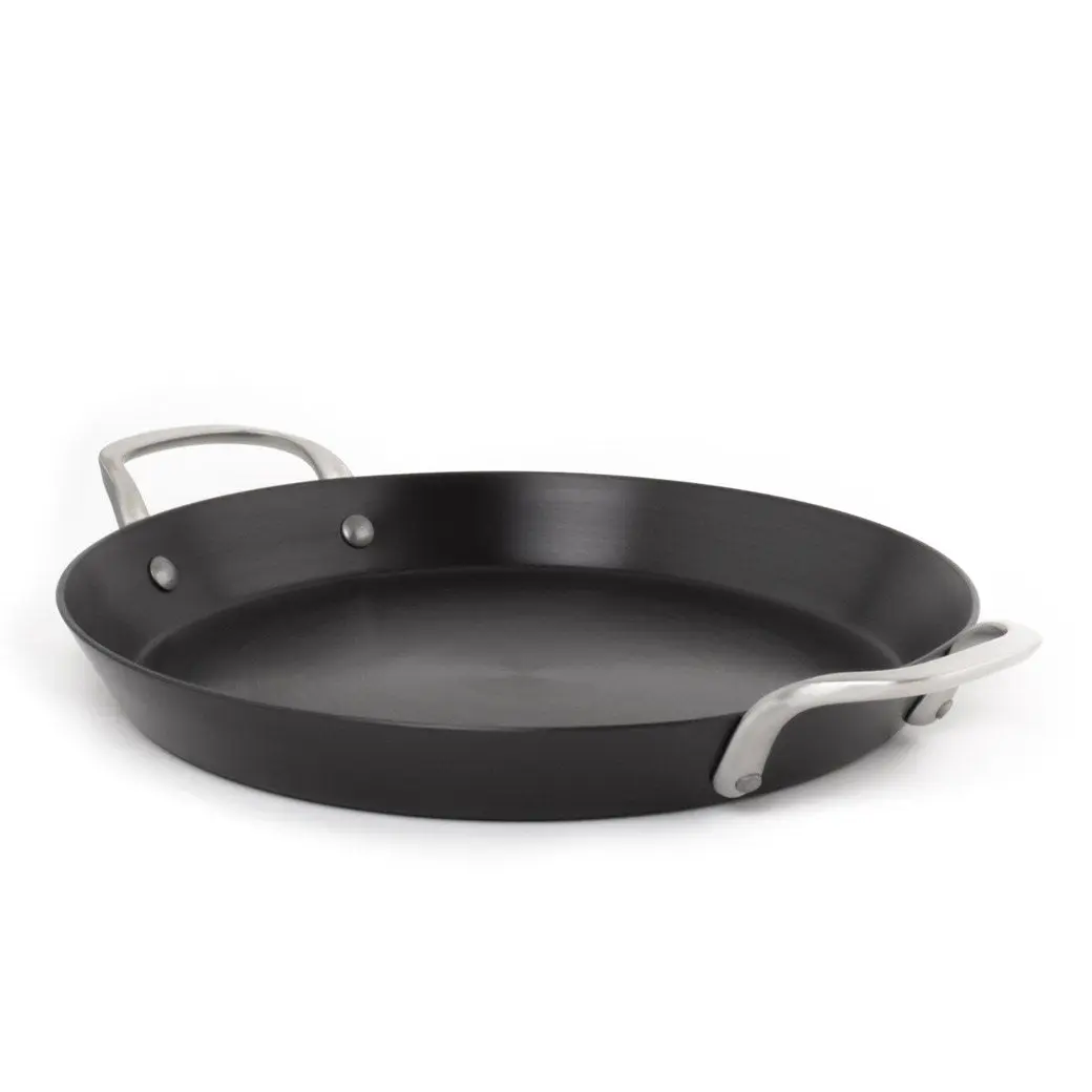 ICON Pre-Seasoned Lightweight Carbon Steel (98% Cast Iron) GRIDDLE Nonstick | Oven Safe | Heat-Resistant Handle | Dishwasher Safe | Grill, Stovetop, Induction Safe (18 in Griddle)