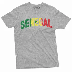 Senegal T-shirt Republic of Senegal Flag Text National Symbolism Mens Unisex Patriotic Senegalese T-shirt