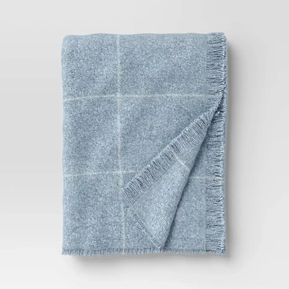 Windowpane Boucle Throw Blanket - Threshold