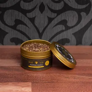 Golden Steer Steakhouse Pepper Mafia Pork Cracked Pepper Seasoning Blend for Steak Pork Pastas.