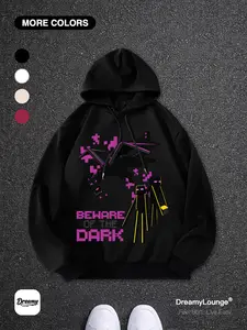 Classic Game Ender Dragon and Enderman Print Loose Hoodie, Casual Breathable Sweatshirt, Perfect for Daily Wear and Outdoor Activities