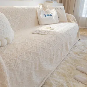 Modern Minimalist Thick Diamond Sofa Cover, Multiple Sizes & Colors Available, Wear-Resistant Non-Slip Easy Clean Pet Scratch Protector, Sofa Slipcover, Soft Sofa Protector