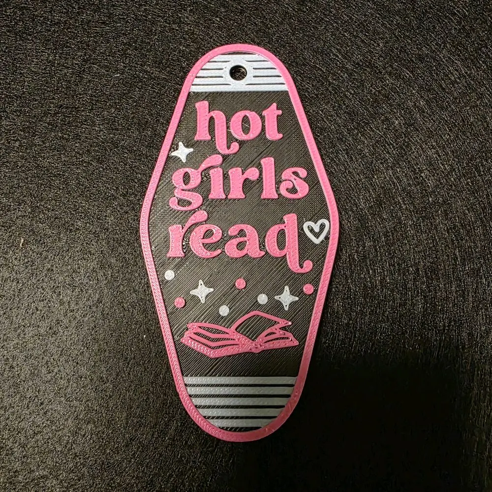 "Hot Girls Read" Keychains