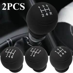 2PCS Universal Gear Shift Knob Silicone Cover Gear Rod Protect Dustproof WaterProof Lever Handle Skin Nonslip Manual Shifter