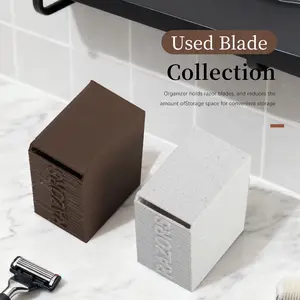 Haircut Shop Blade Storage Box, Safe Second-Hand Razor Blades Holder, Lockable Storage Boxes, Large Capacity, Sealed Design, Fits Multiple Blades, Compact & Durable