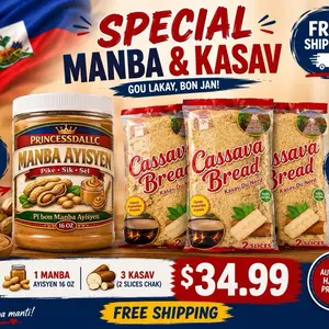 Haitian Manba & Cassava Multipack Combo - 1 Peanut Butter, 3 Cassava Bread Snacks