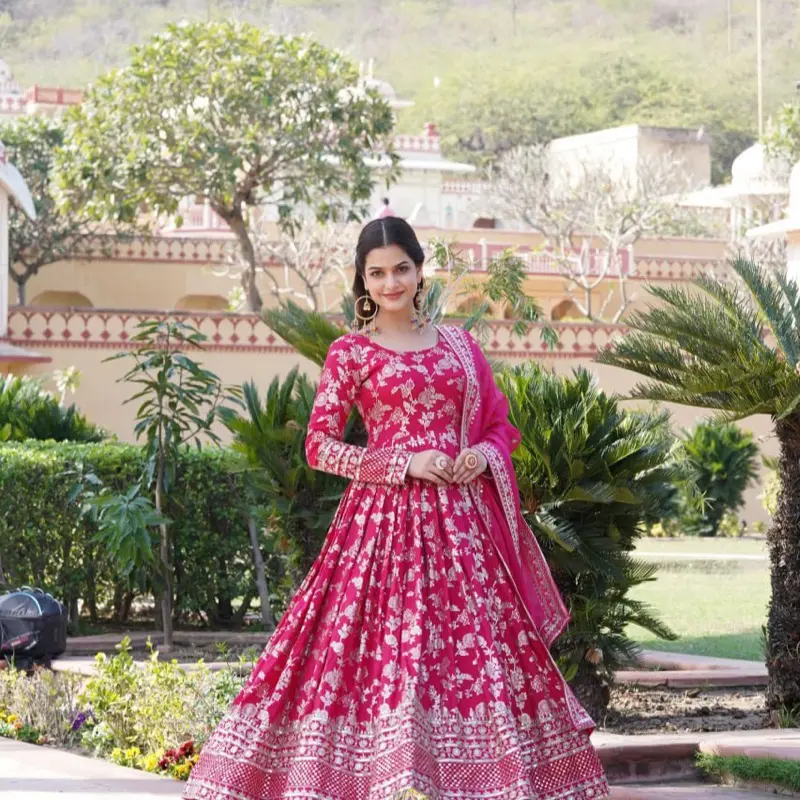 knee length dresses for ladies Mughal Gown 2 / Regular
