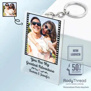 [Flash Deal] RodyThread Custom Photo Anniversary Keychain – Personalized Acrylic Keyring Sentimental Boyfriend Gifts, Film Strip Style Photo Charm, Relationship Milestone Gift, Wedding Anniversary Keepsake