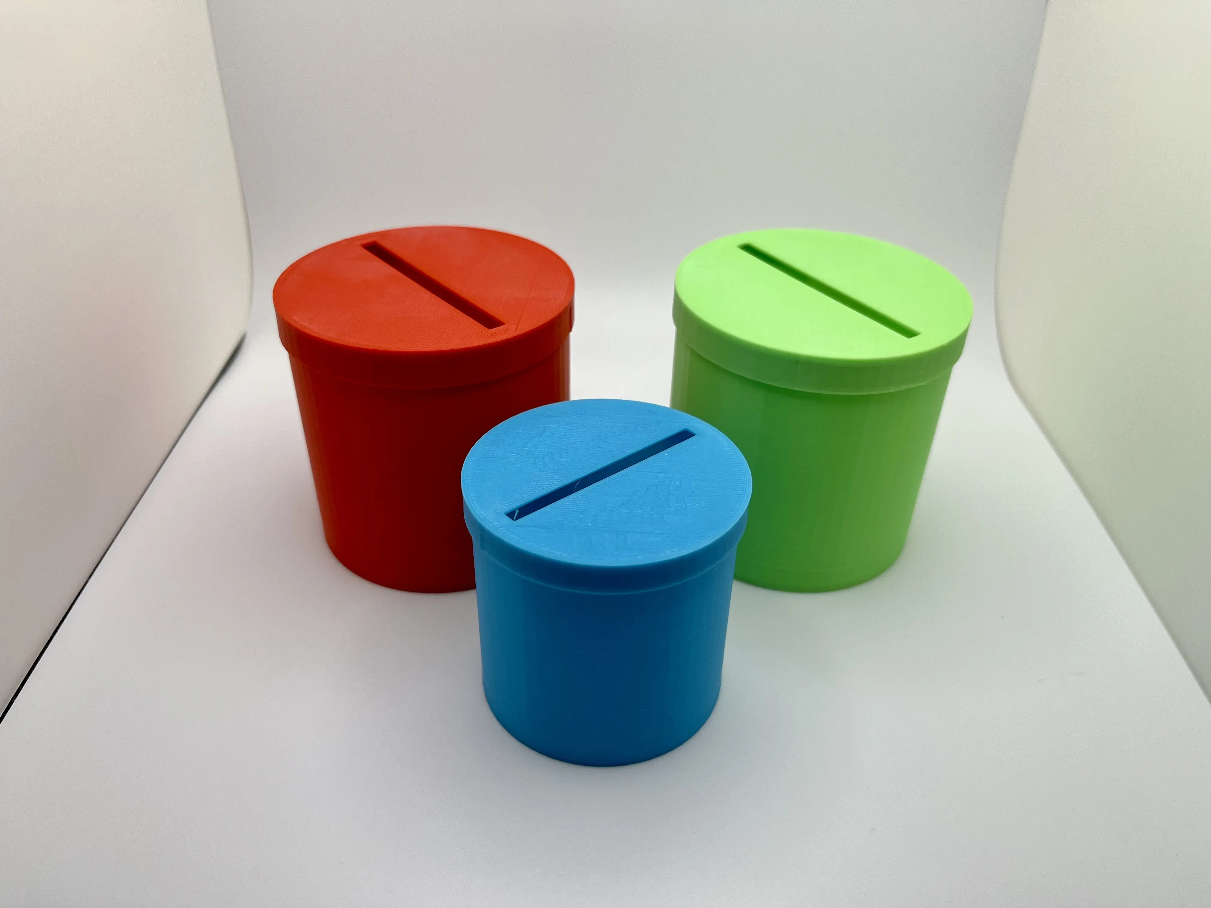 Custom Sized 3d Printed Cylindrical Prize/Giveaway Raffle Boxes