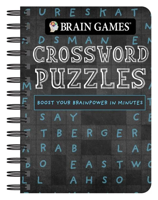 Brain Games - To Go - Crossword Puzzles (Chalkboard) by Publications International Ltd (Spiral)