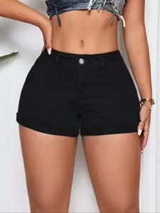 Women's High Waist Shaping Shorts, Shapewear, Casual Fitted Design, Plain Pattern, Comfortable and Stylish, Perfect for Daily Wear, Womenswear