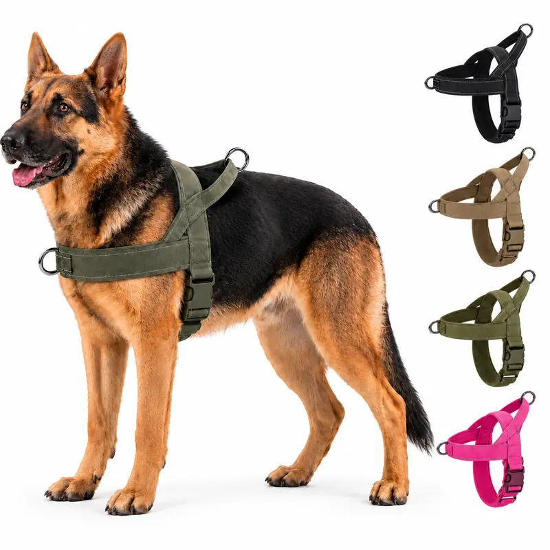 Nylon Fabric Universal Dog Harness - Adjustable Chafe-Resistant Straps, Easy-to-Fit No-Pull Design, Comfortable Secure Fit, Dual Rings for Small, Medium, Large, XLarge Dogs, Universal Harness