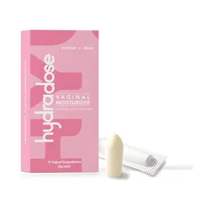 Hyaluronic Acid Vaginal Suppositories for Hydration & Comfort | Hormone-Free, 10-Pack Moisture Relief