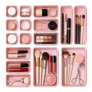 Multifunctional Storage Tray College Dorm Must-Have Sundry Organizer Kit, Stackable Lightweight Trays Fit Compact Narrow Drawer Space Limits
