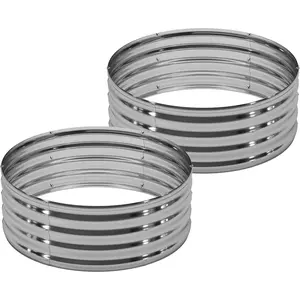 2 count 2x2x1FT Galvanized Raised Garden Bed Kit,Vegetable Boxes-Round Metal Flower Box,Large Planter Raised Beds Outdoor Garden for Planting,Fruit,-