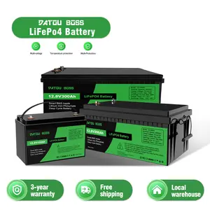 DATOUBOSS Lithium Iron Phosphate Battery 12.8V/25.6V/51.2V 50Ah/100Ah/200Ah/300Ah | 8000 - 15000 Cycles 200 A BMS Solar Systems/RV/Boats/Home Backup Power | 3840 Wh Series and Parallel Connections