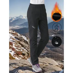 Women's Waterproof Windproof Hiking Pants, Softshell Outdoor Cargo Long Pants with Zipper Pockets, Breathable Durable Rock Climbing Pants, Outdoor Activities Trousers