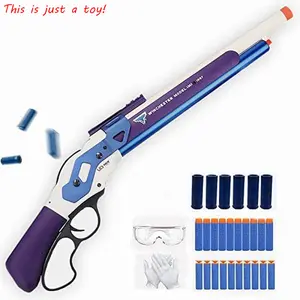 UDL M1887 Style Lever Action Foam Dart Blaster Toy, Shell Ejection Soft Bullet Blaster with Reusable Shells, Manual Outdoor Game Toy for Teens 14+, Birthday Christmas Gift summervibes