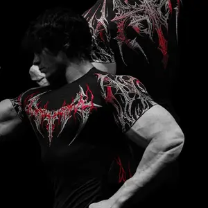 Men's Tight-Fitting Quick-Dry Sports Shirt - Unique Pattern Breathable Gym Training Top