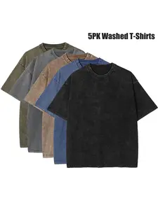 6 Pack Oversized Tshirts for Men Gym Vintage Heavyweight T Shirts Cotton Workout Acid Wash BaggyTees,loose,fashionable,teacher,viral,faith-based,america,casual