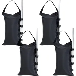 110LBS Heavy Duty Canopy Weights Sand Bags for Pop Up Canopy Tent ,Patio Umbrellas, Gazebos,4 Pack Black (Without Sand)